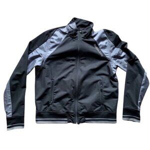 Guess Jeans Large Black Track Jacket Full Zip.